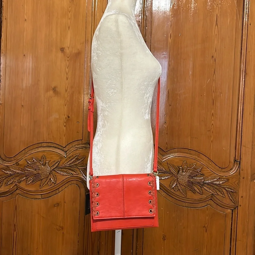 NEW I.N.C. Concepts Cross Body or Clutch Bag in Deep Coral Color